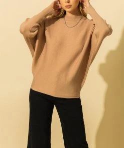 Wanderlust By Abby CLOTHING Mock Neck Sleeve Sweater