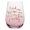Wanderlust By Abby Feed Me Wine - Wine Glass 1 Wanderlust By Abby Feed Me Wine - Wine Glass