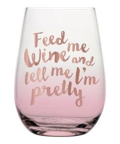Wanderlust By Abby Feed Me Wine - Wine Glass