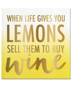 Wanderlust By Abby NEW When Life Gives You Lemons Napkins