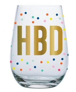 Wanderlust By Abby DRY GOODS HBD Wine Glass