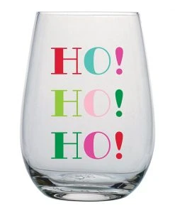 Wanderlust By Abby NEW Wine Glass - Ho! Ho! Ho!
