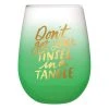 Wanderlust By Abby Tinsel Tangle Stemless Wine Glass Holidays