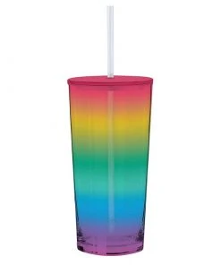 Wanderlust By Abby NEW Rainbow Glass Tumbler