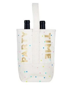 Wanderlust By Abby NEW Party Time Double Bottle Wine Tote