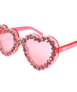 Wanderlust By Abby NEW Pink Heart Shaped Sunnies With Crystals