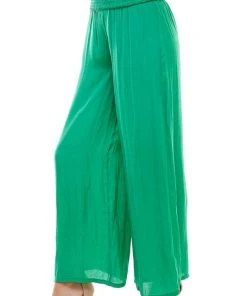 Wanderlust By Abby High Rise Smocked Waist Pants NEW