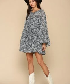 Wanderlust By Abby Tiered Floral Chiffon Dress