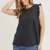 Wanderlust By Abby NEW Sleeveless Ruffle Top