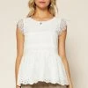 Wanderlust By Abby NEW Eyelet Lace Top