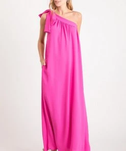 Wanderlust By Abby One Shoulder Flowy Maxi Dress NEW