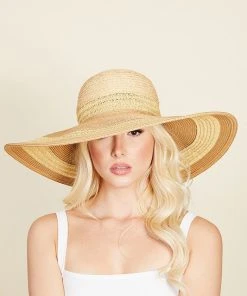 Wanderlust By Abby Striped Straw Hat