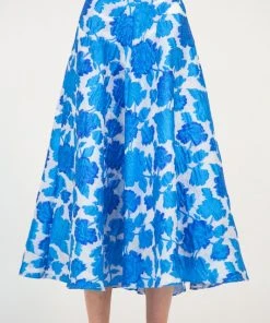 Wanderlust By Abby NEW Floral-Jacquard A-Line Maxi Length Skirt