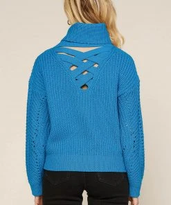 Wanderlust By Abby Cross Detail Turtleneck Sweater