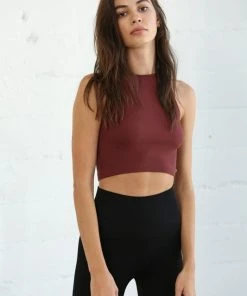 Wanderlust By Abby Sleeveless Crew Neck Crop Top NEW