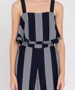 Wanderlust By Abby Stripe Fringe Hem Crop Top