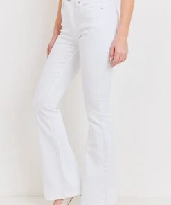 JBD Denim NEW JBD White High Rise Skinny Flare Jeans