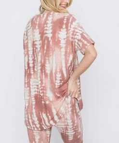 Wanderlust By Abby Mauve Tie Dye Lounge Set