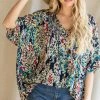 Wanderlust By Abby Oversized Floral V-Neck Top