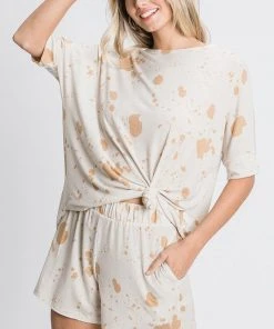 Wanderlust By Abby Plus Size Paint Splatter Loungewear Set