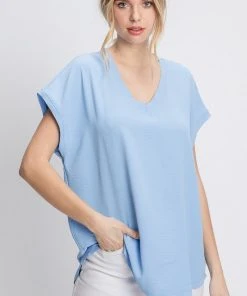 Wanderlust By Abby NEW Cap Sleeve Raw Edge Top