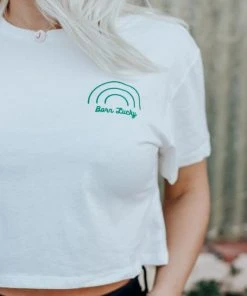 Wanderlust By Abby Born Lucky Crop Top NEW