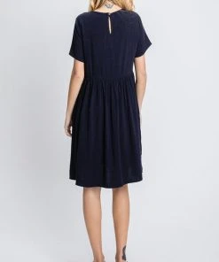 Wanderlust By Abby Navy Baby Doll Dress NEW