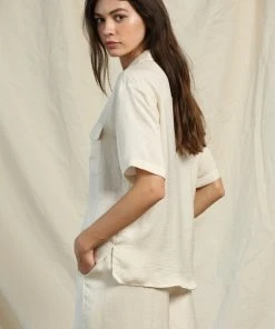 By Together Satin Button Down Shirt NEW