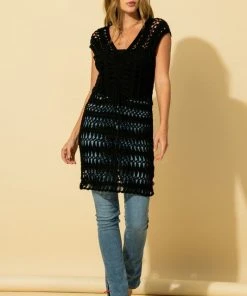 Wanderlust By Abby Lace Up Crochet Dress NEW