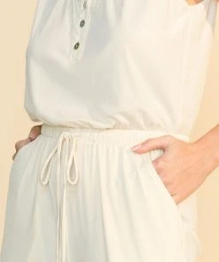 Wanderlust By Abby NEW Sleeveless Jogger Jumpsuit