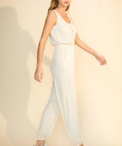 Wanderlust By Abby NEW Sleeveless Jogger Jumpsuit