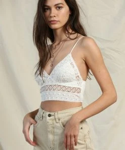 By Together Woven Laced Cami Top NEW