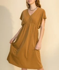 Wanderlust By Abby Elastic Waist Midi Dress 2.0