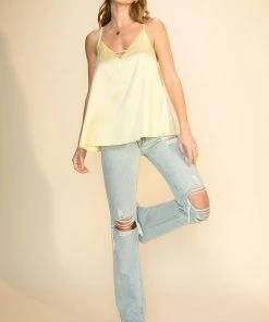 Wanderlust By Abby V Neck Racerback Cami Tank Top