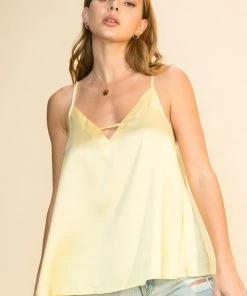 Wanderlust By Abby V Neck Racerback Cami Tank Top