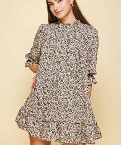 Wanderlust By Abby CLOTHING Floral Dropwaist Mini Dress