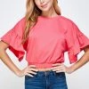 Wanderlust By Abby Ruffle Short Sleeve Top