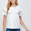 Wanderlust By Abby Collar Trim Detail Short Top 2 Wanderlust By Abby Collar Trim Detail Short Top