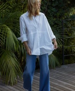 Wanderlust By Abby NEW Off White Collared Top