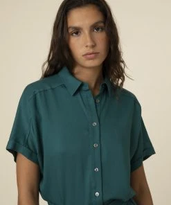 Wanderlust By Abby Emerald Woven Top NEW