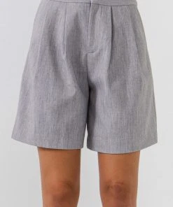 Wanderlust By Abby Pleated Tailored Shorts