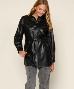 Wanderlust By Abby NEW Vegan Leather Shacket