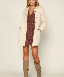 Wanderlust By Abby Midi Shacket With Pockets NEW