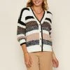 Wanderlust By Abby Multi Colored Striped Cardigan
