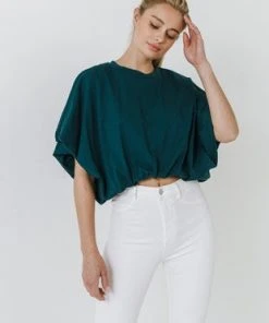 Wanderlust By Abby CLOTHING High-Low Cropped Shirt