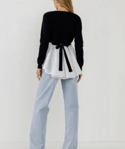 Wanderlust By Abby NEW Mix Media Peplum Top