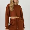 Wanderlust By Abby Loungewear Cropped Sweatshirt SALE