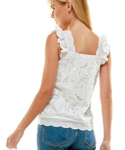 Wanderlust By Abby Sleeveless Lace Top NEW