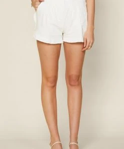 Wanderlust By Abby NEW Pleated Detail Ruffled Shorts