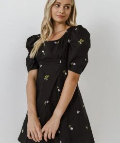 Wanderlust By Abby Floral Embroidery Mini Dress